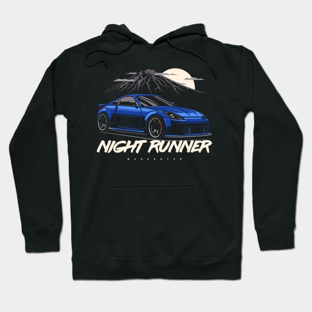 Night runner Hoodie by Markaryan